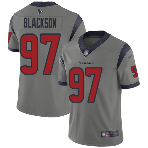 Houston Texans Limited Gray Men Angelo Blackson Jersey NFL Football #97 Inverted Legend